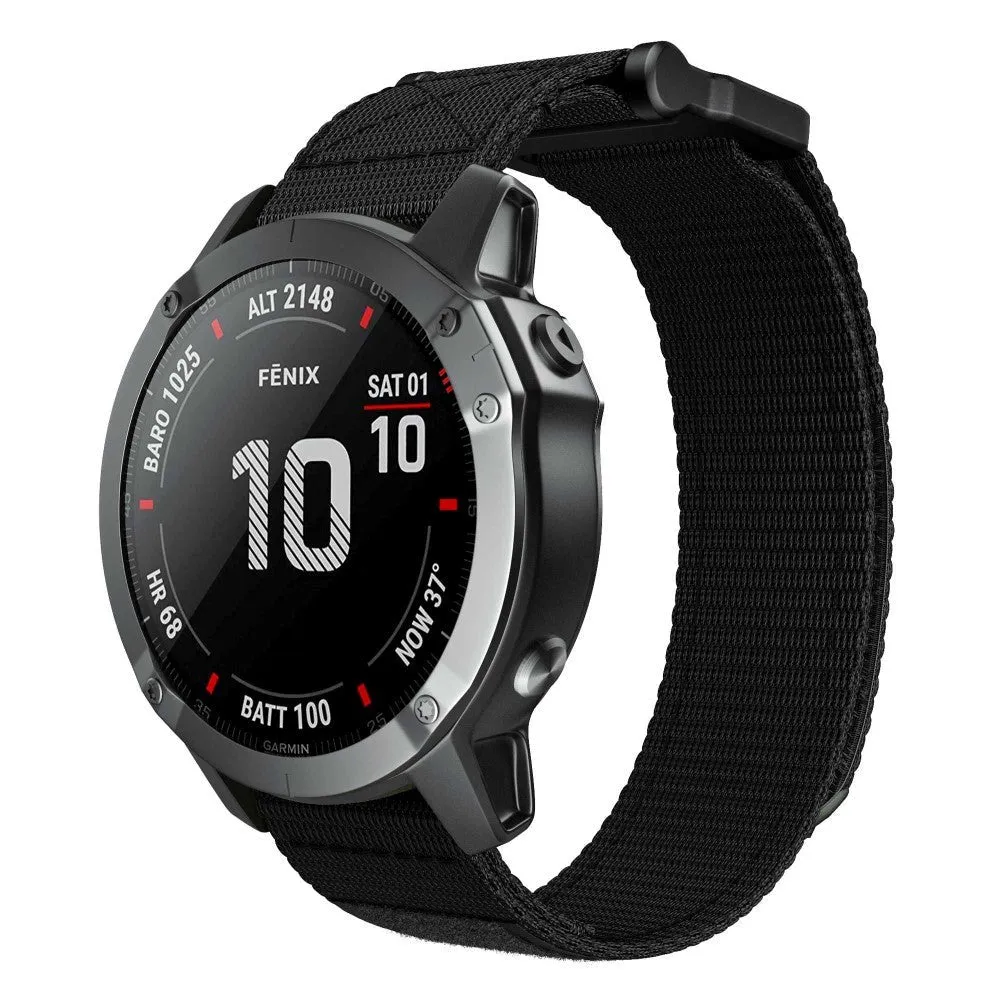 Universal Garmin 22mm Nylon Rem m. Værktøj - Sort