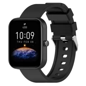 Universal Silikone Smartwatch Rem (20mm) m. Metal Spænde - Sort