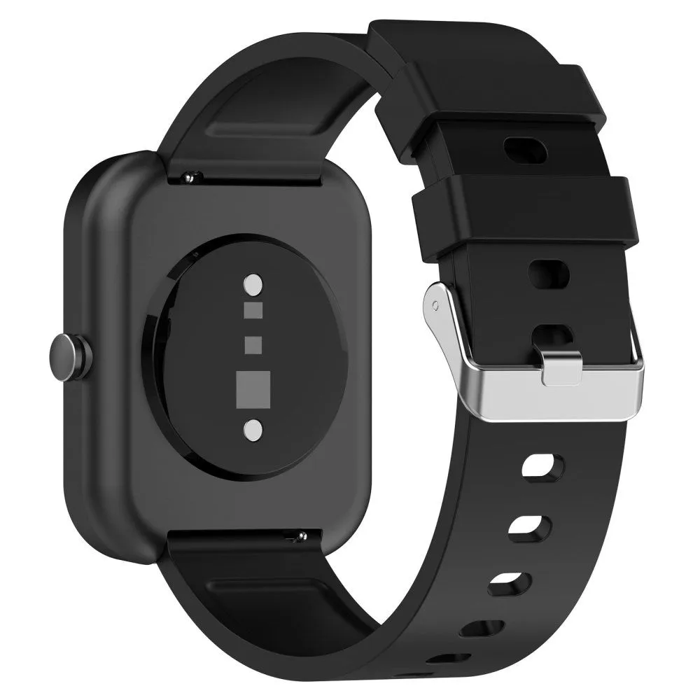 Universal Silikone Smartwatch Rem (20mm) m. Metal Spænde - Sort