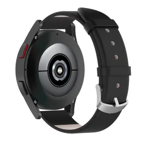 Universal Smartwatch Læder Rem (20mm) - Mat Sort