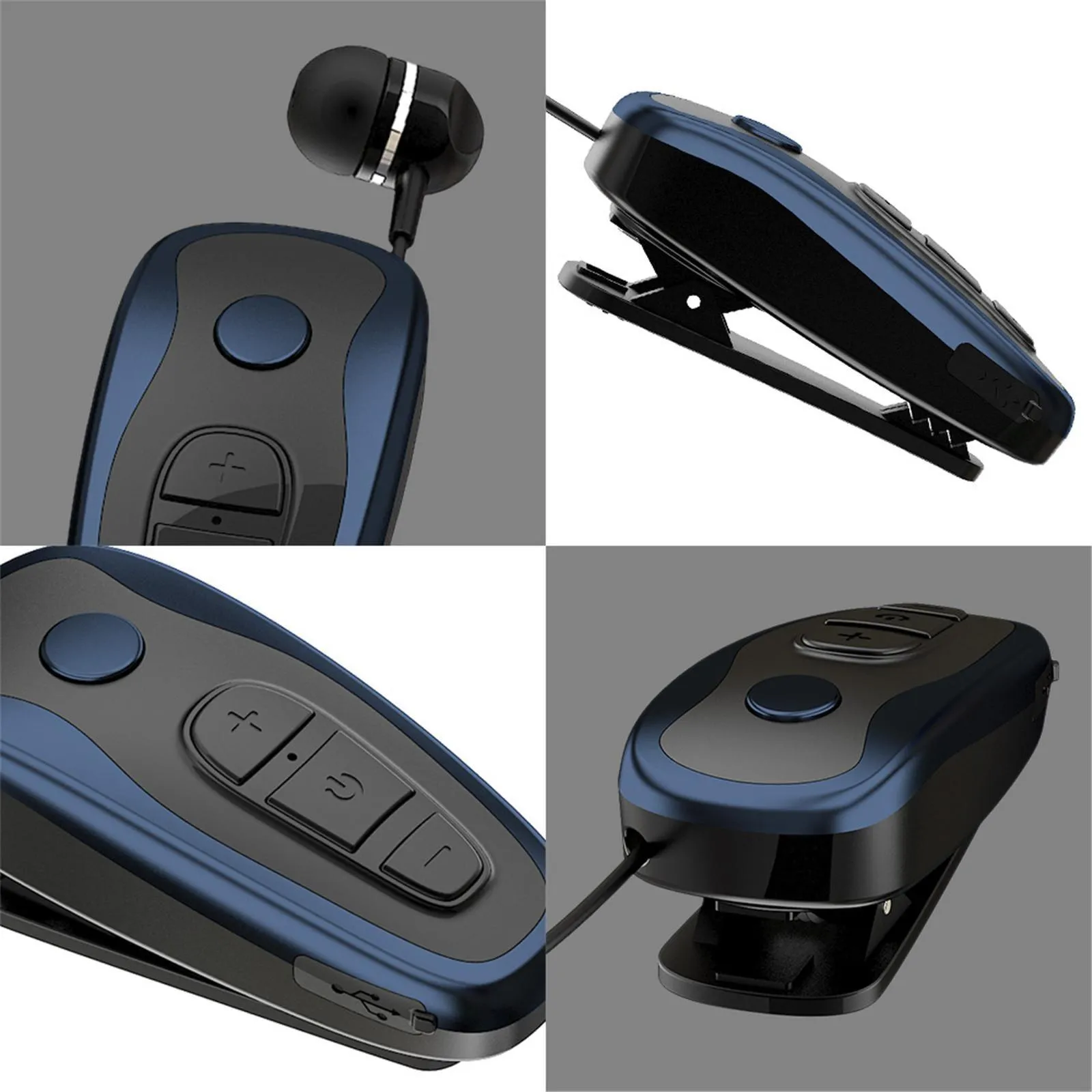 Vibrating Alert Wear Clip Wireless Bluetooth Earphone for Driving