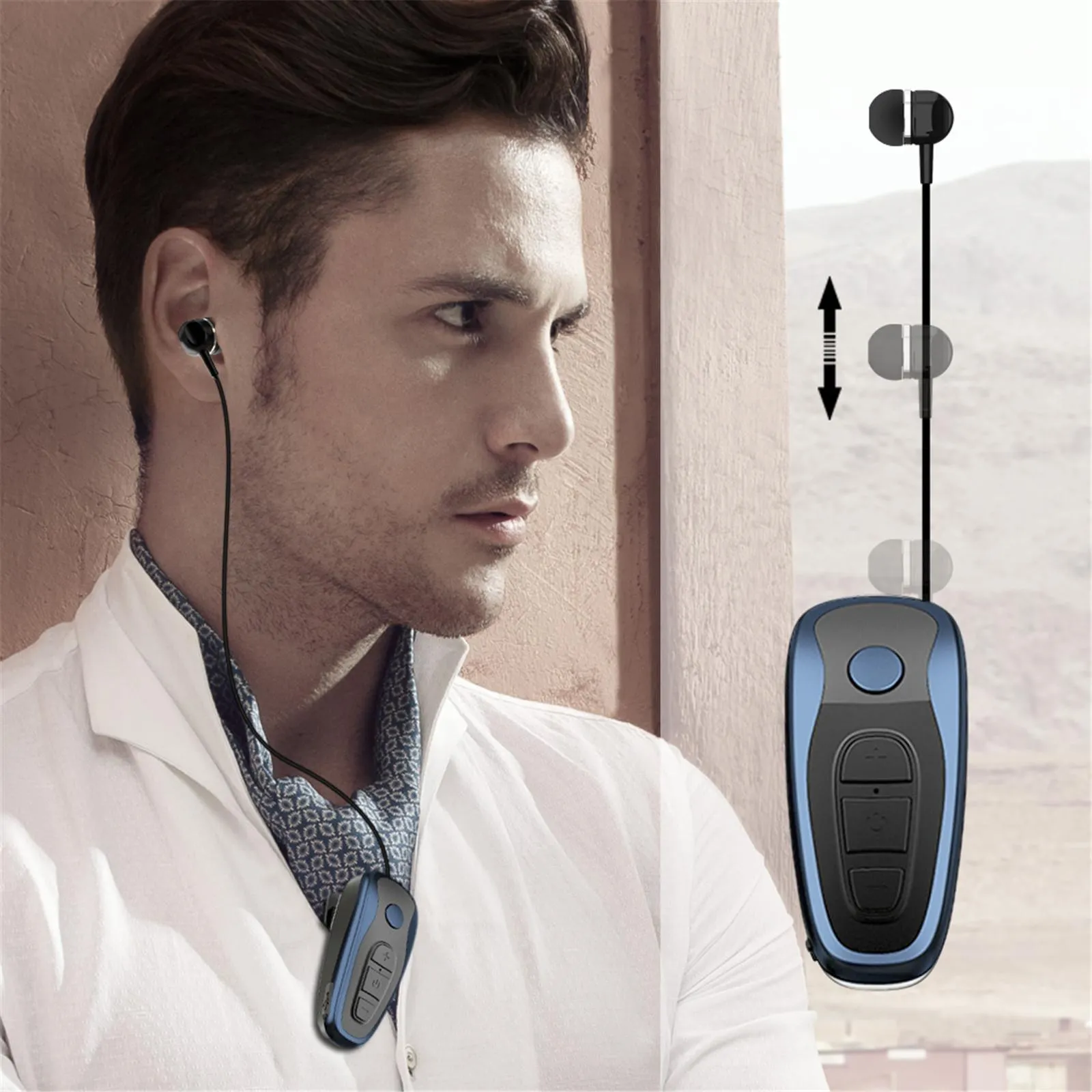 Vibrating Alert Wear Clip Wireless Bluetooth Earphone for Driving