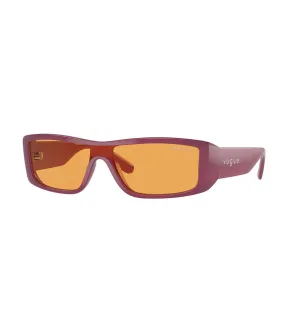 Vogue Women's Orange Rectangular Sunglasses