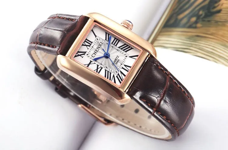 Watch Women Elegant Retro Watches Women Luxury Fashion Watch Quartz Clock Female Leather Women's Wrist Watches Relogio Feminino