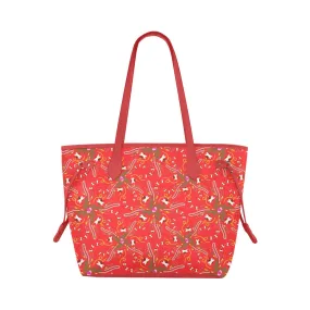 Willow Bee Cardinal Clover Canvas Tote Bag