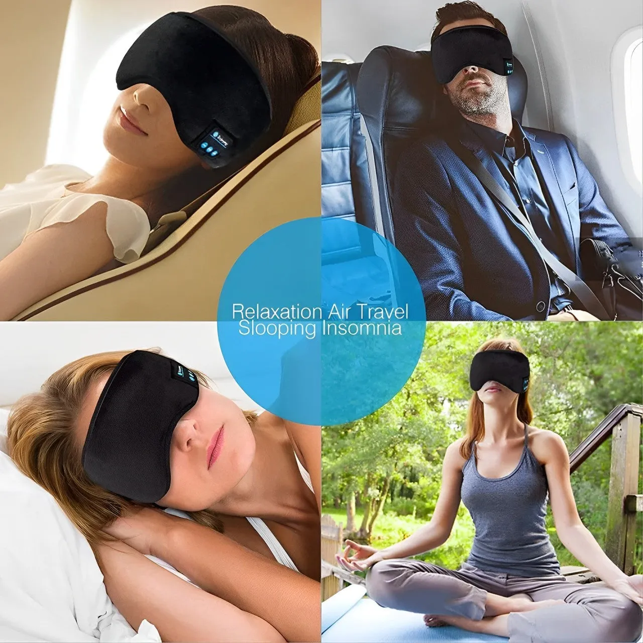 Wireless Bluetooth 5.0 Sleep Eye Mask with Integrated Headphones