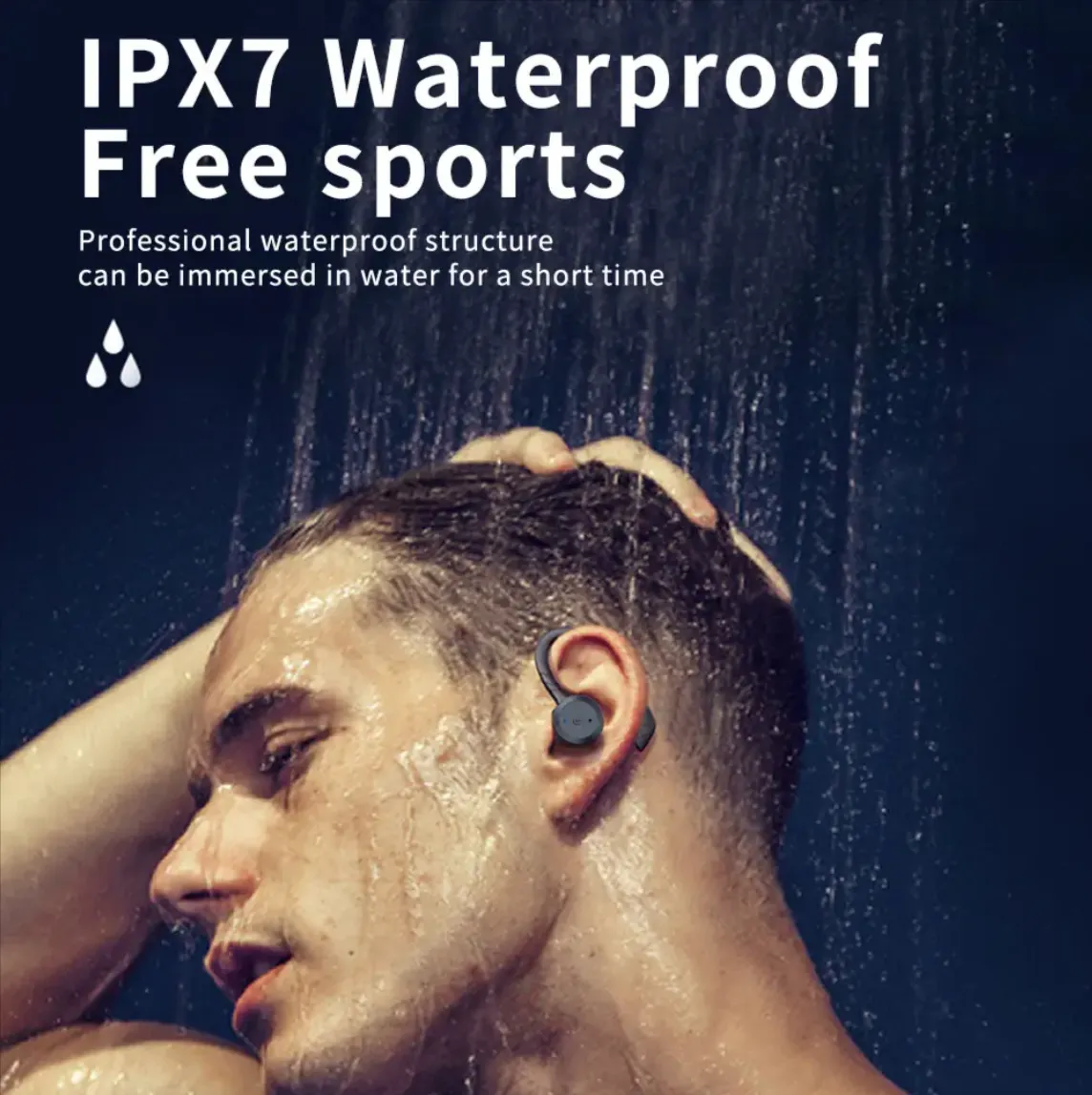 Wireless Bluetooth 5.1 Earphones | IPX7 Waterproof Magnetic Sport Earbuds with LED Indicator & Fast Charging