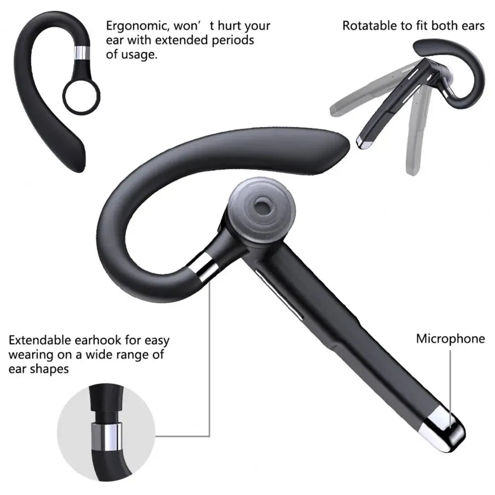 Wireless Bluetooth HiFi Headset Business Hook Earbuds-Wireless Bluetooth Headset