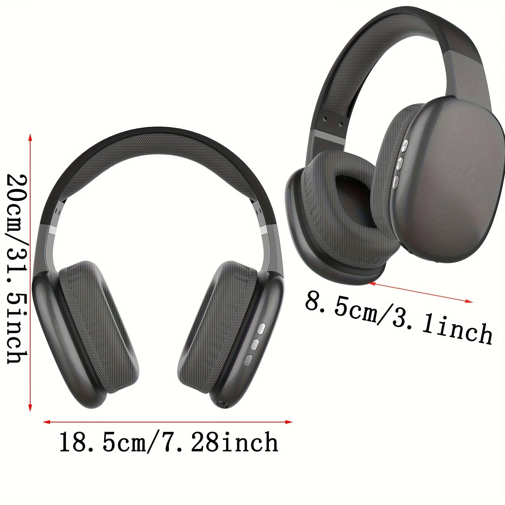 Wireless Over-Ear-Headphones, Stereo Headset with Microphone,
surging bass, USB-C charging port, FM, SD/TF, sports headphones, Gaming Headset