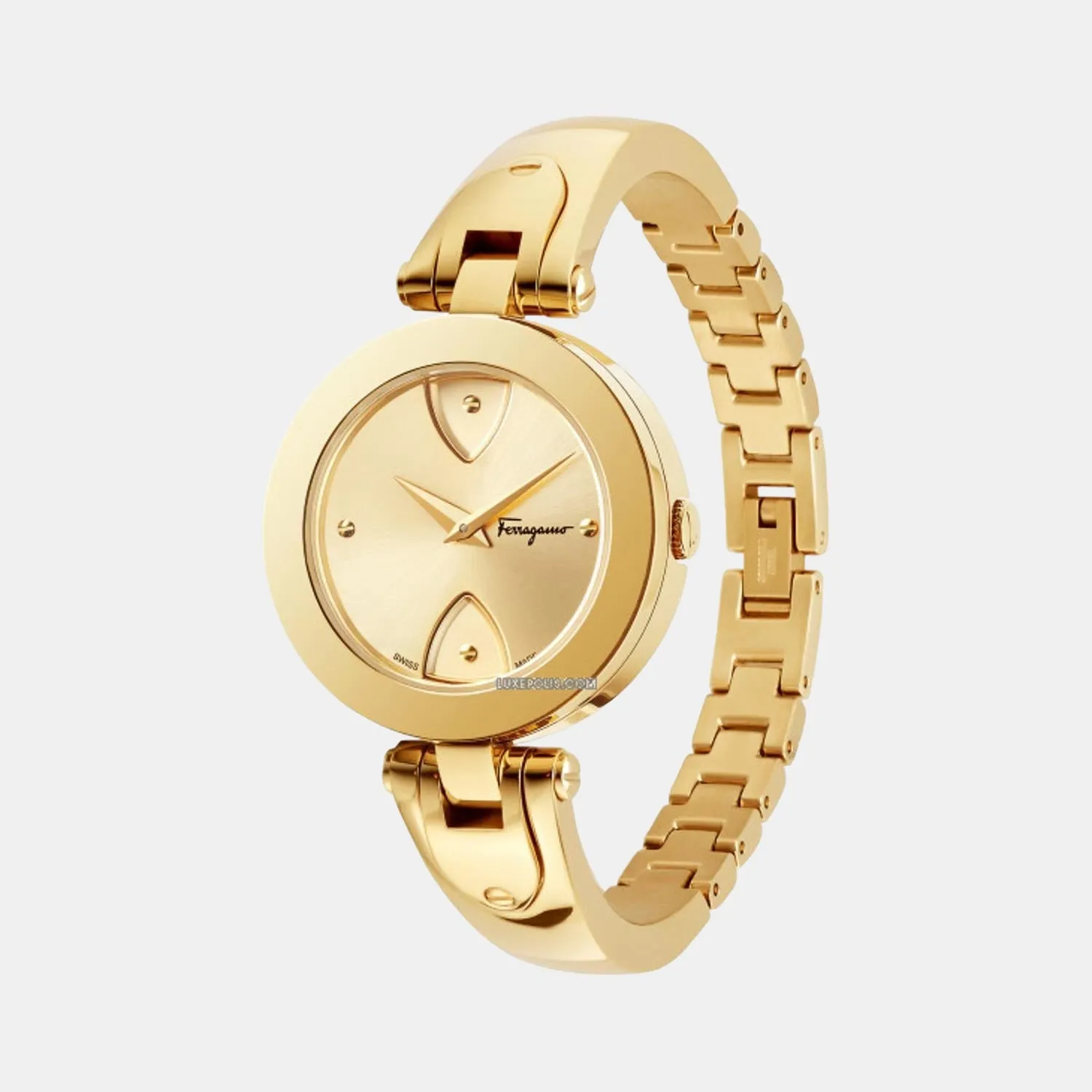 Women Gold Analog Stainless Steel Watch FIW060017