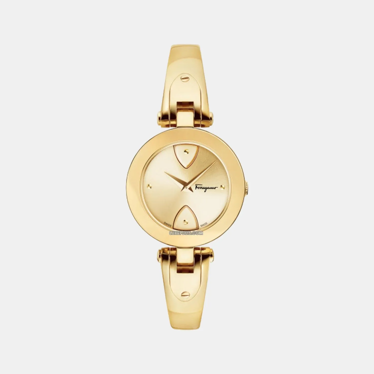 Women Gold Analog Stainless Steel Watch FIW060017