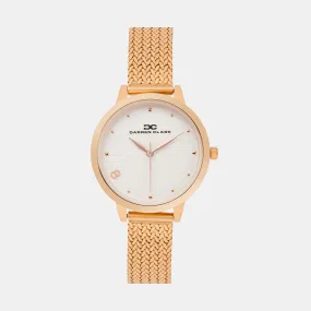 Women Quartz White Dial Analog Mesh Watch 2006C-E0302