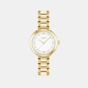 Women Quartz White Dial Analog Stainless Steel Watch 1502758