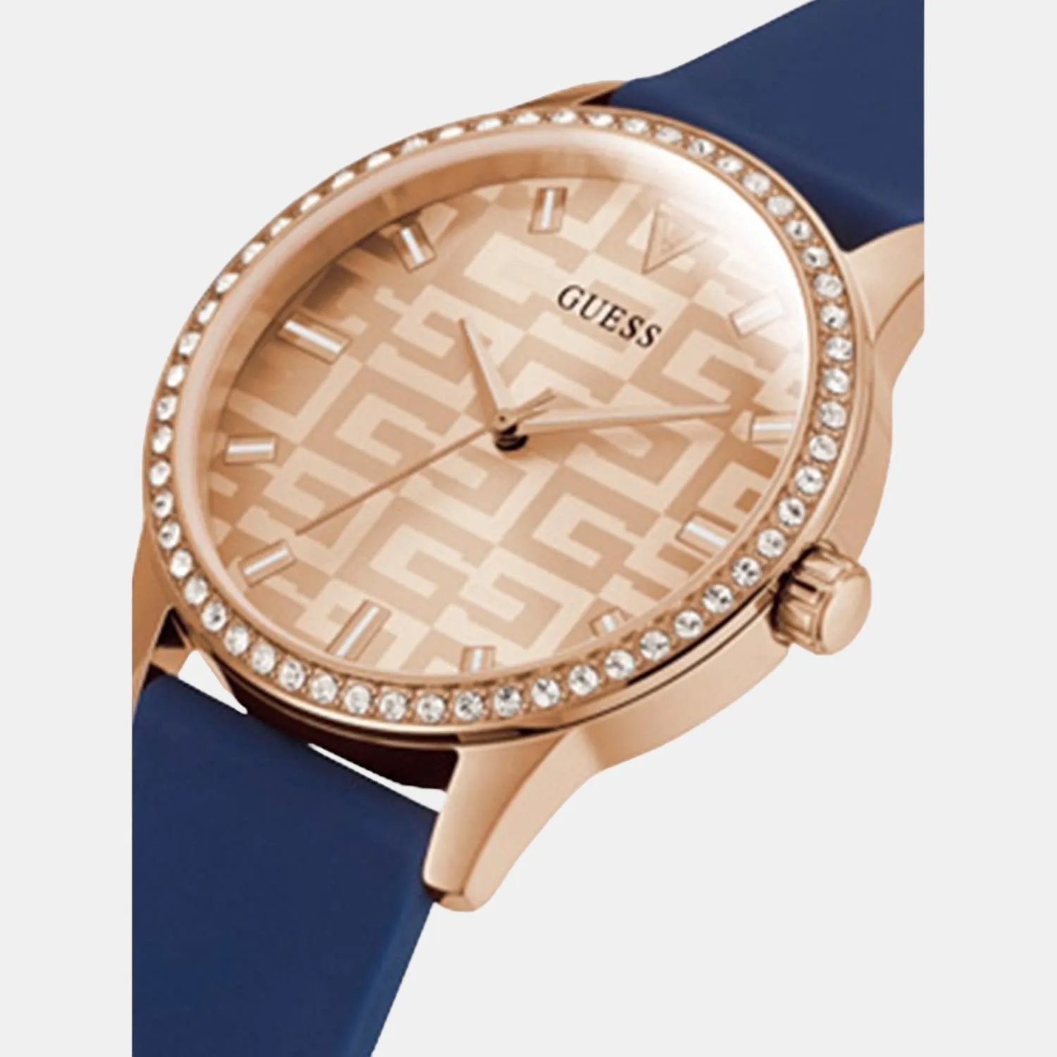 Women Rose Gold Analog Silicon Watch GW0355L2