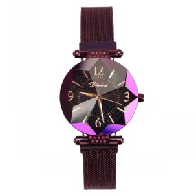 Women's Watch stars chassis numbers scale dial milan strap elegant watch