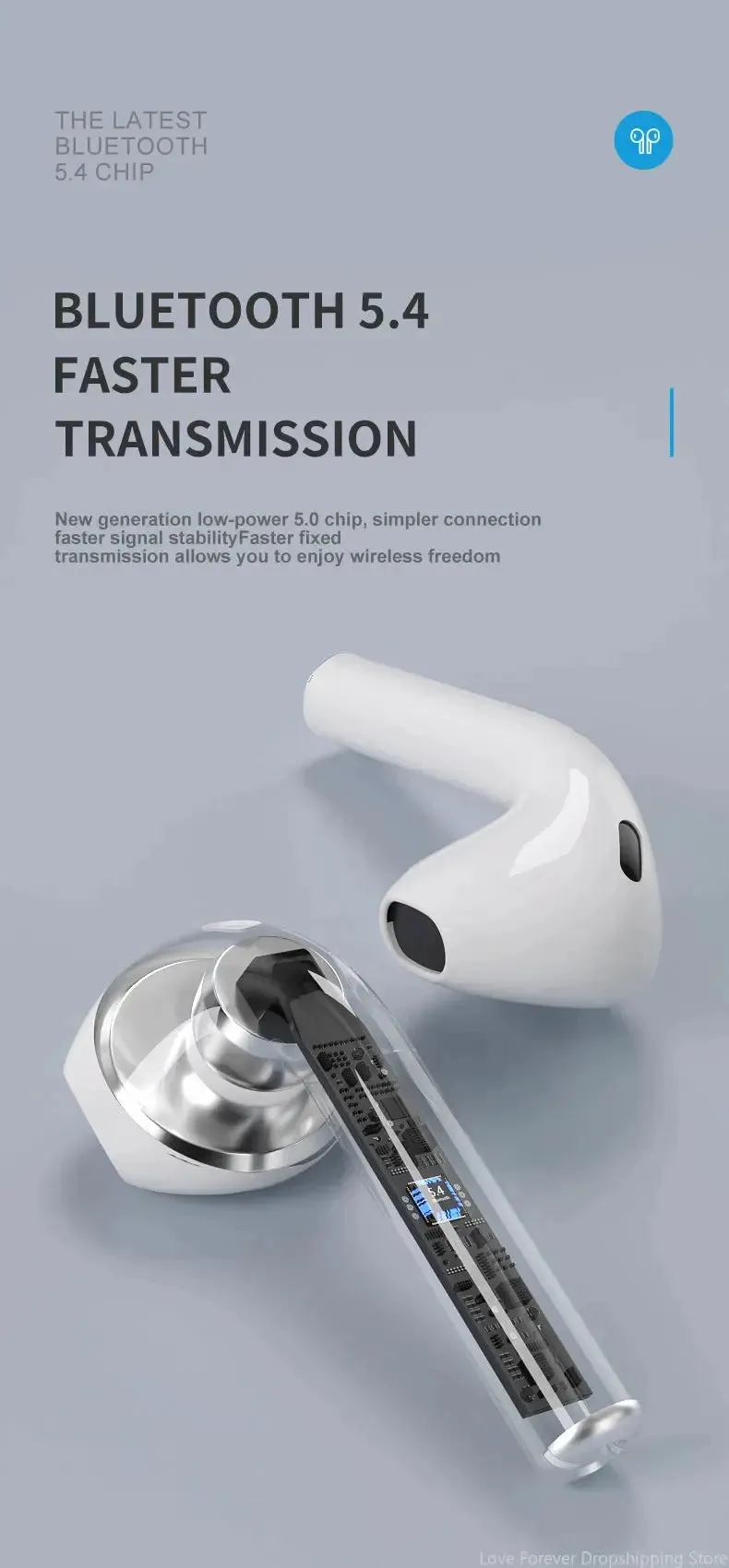 Xiaomi A2Pro Touch Screen Noise Reduction Earphones Active Wireless ANV Full Color LED Intelligent Wireless Bluetooth Headphones