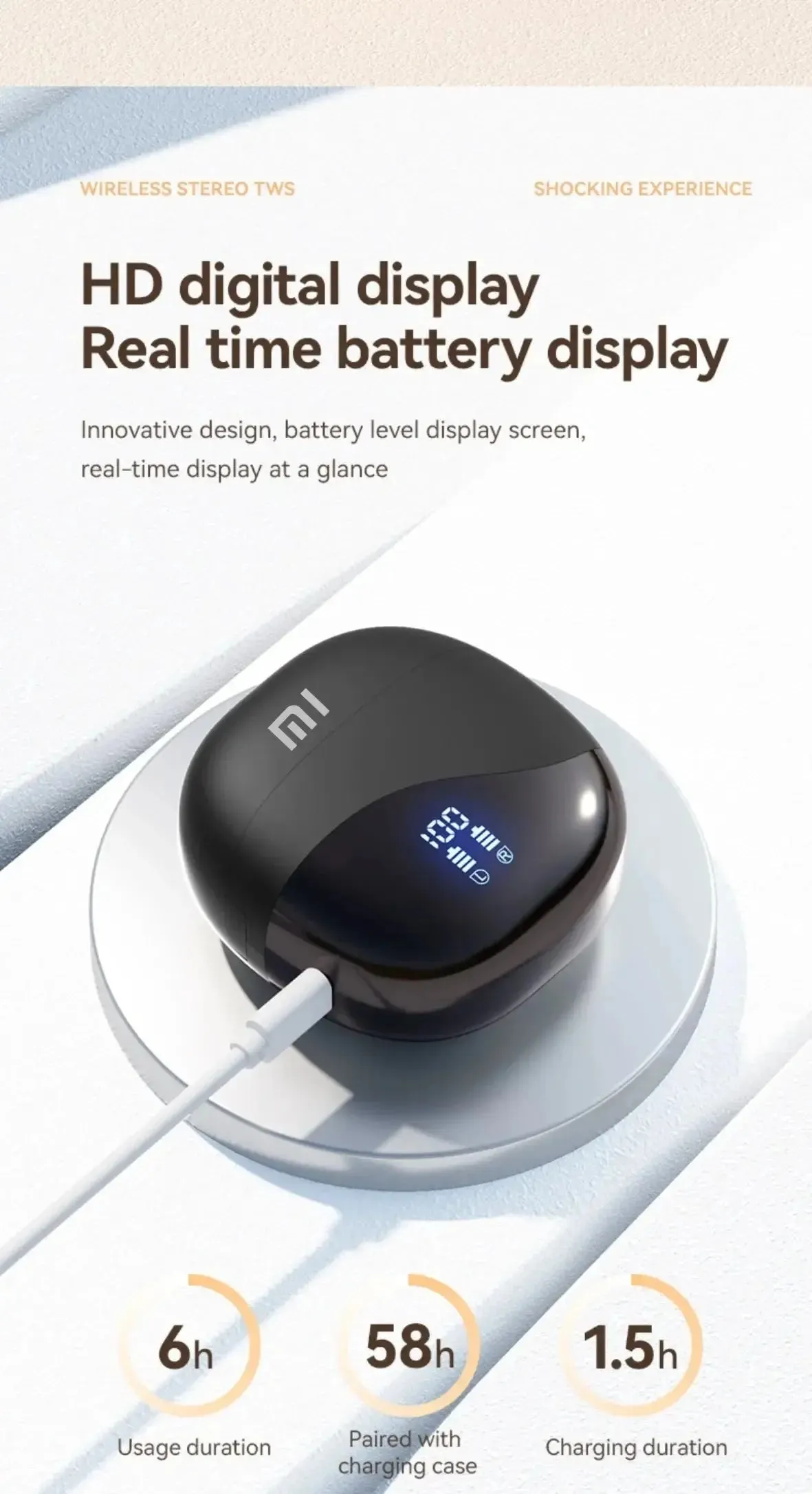 Xiaomi M62 Wireless Earphone Bluetooth Earphone HIFI Sound Earphones Running Headsets Waterproof Painless Wearing Earphones