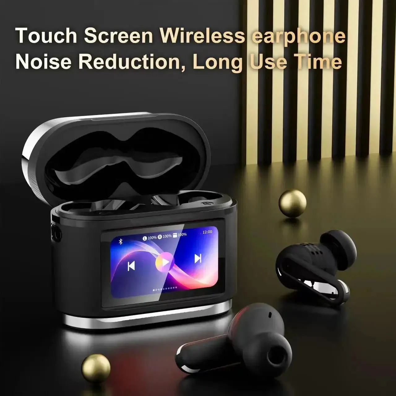 XIAOMI True Wireless Bluetooth Headphones Cancelling ENC BD2 ANC Noise Digital Display Built-in Mic Headphones HiFi Stereo