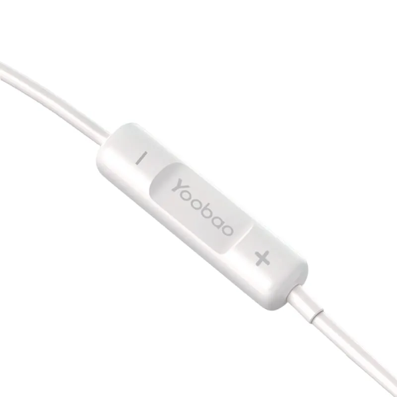 Yoobao L-03 3.5mm Aux Wired Semi In-Ear Headset with Three Key Wire Control Buttons, Answer Call Function, and 14mm Dynamic Coil